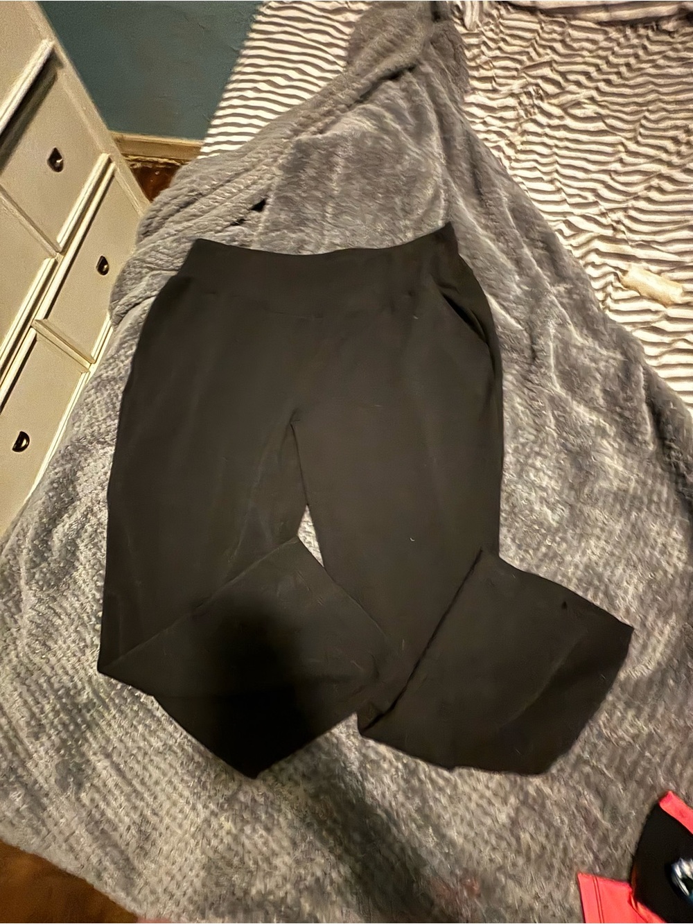 Womens sizs 2X MTA Sport Black Wide-Leg Ponte Pants